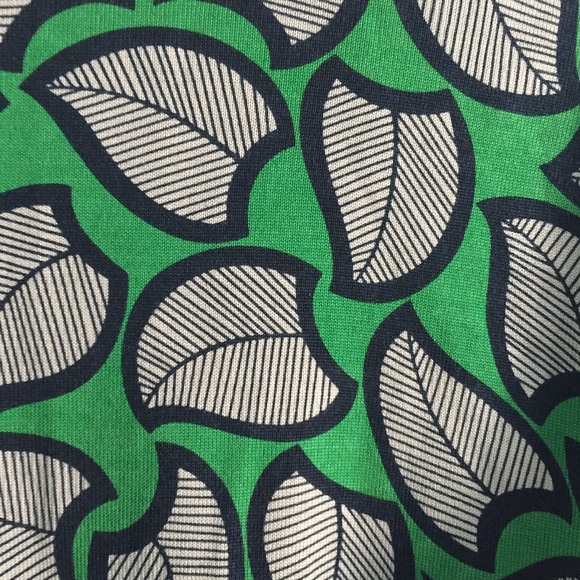Diane Von Furstenberg Reina Silk Tunic Dress Green Leaf Print Mini DVF Size 6 - Picture 3 of 13